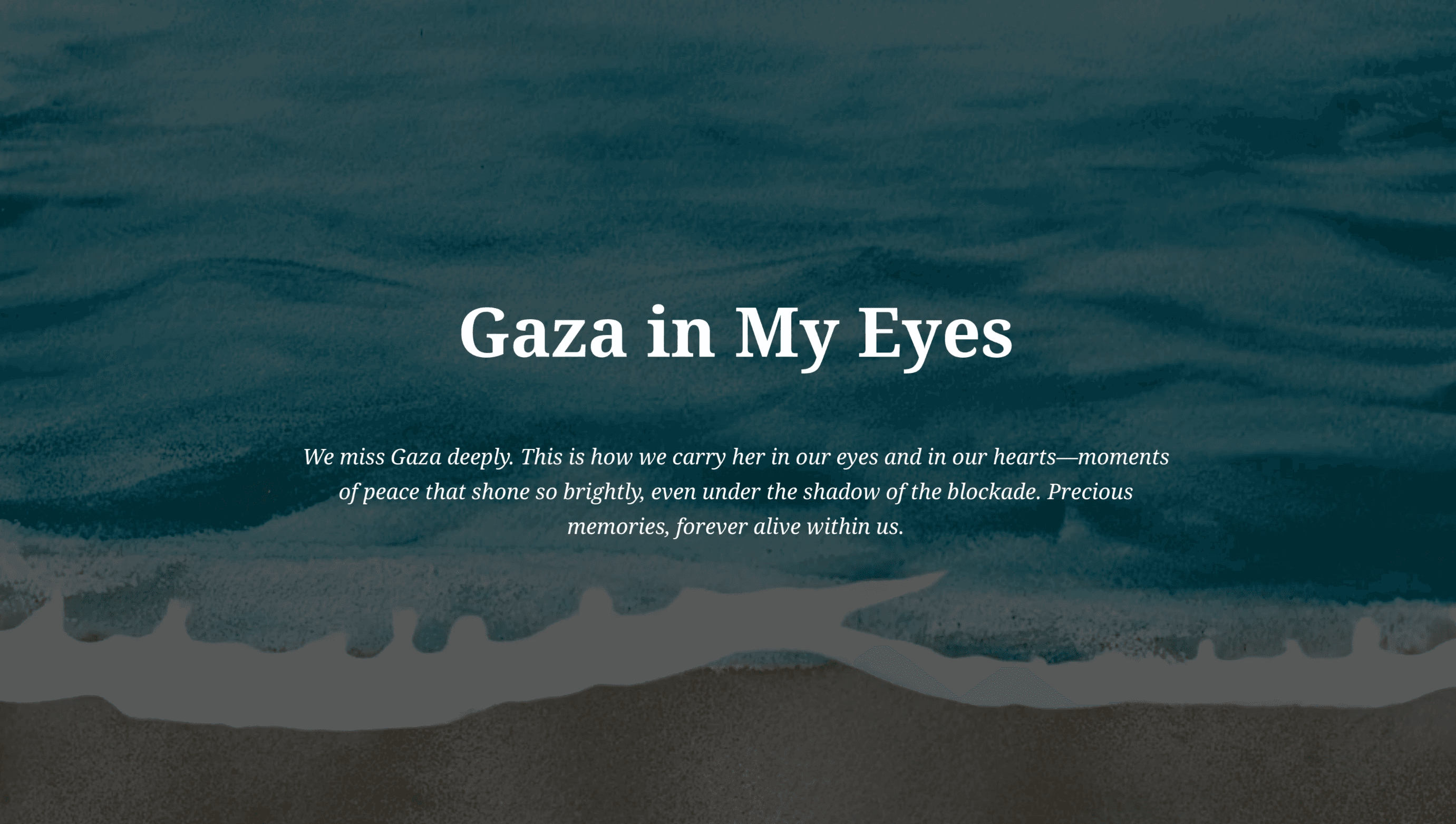 Gaza in My Eyes poster